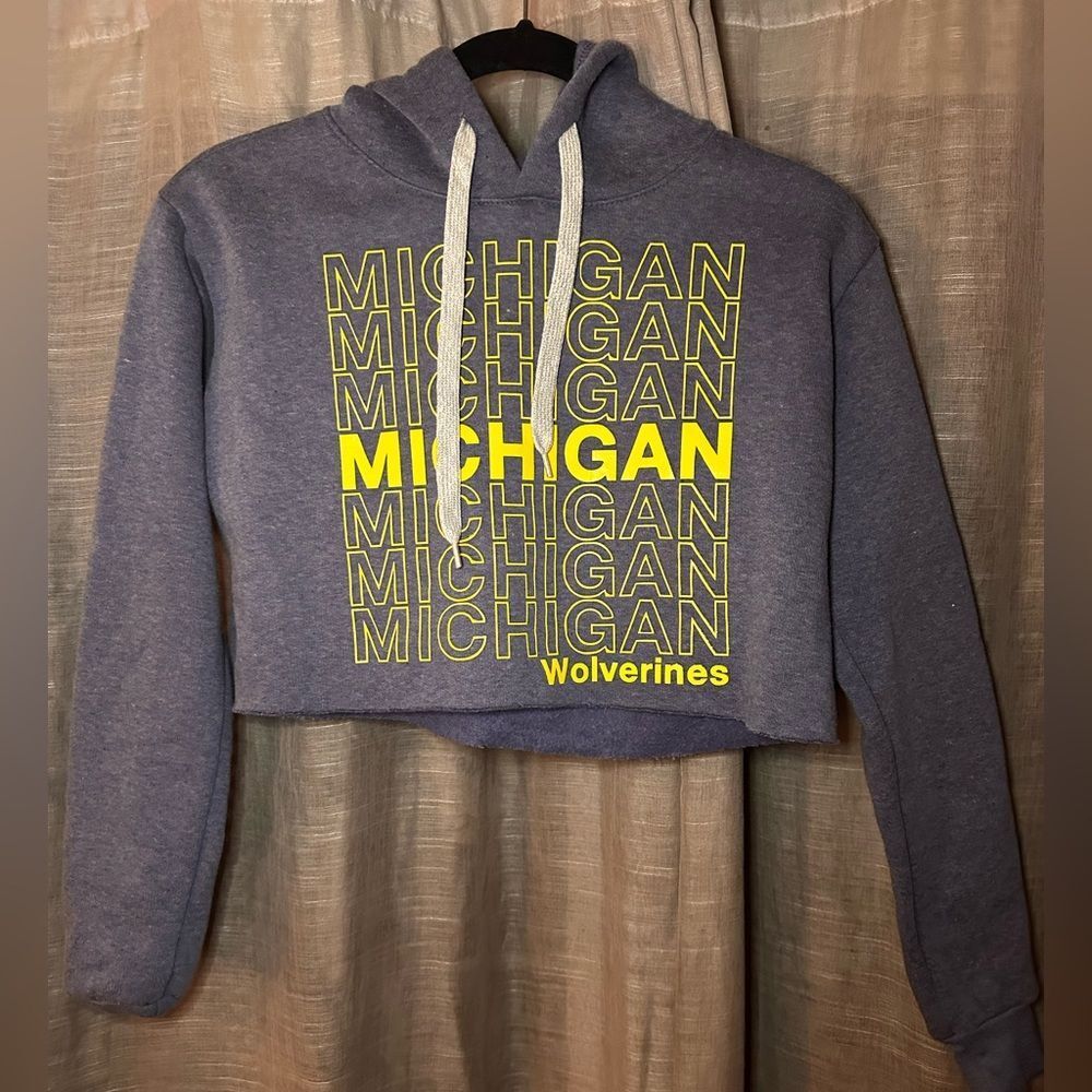 University of Michigan Crop Top Hoodie